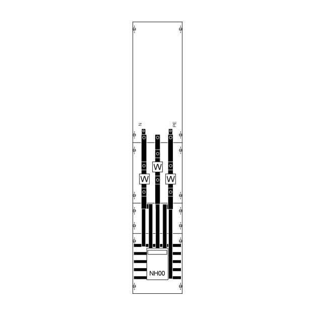Striebel 2CPX034208R9999 KA4058 Wandlerfeld BH5 vorverdrahtet Netzsystem TN-S 5-polig, 160 A