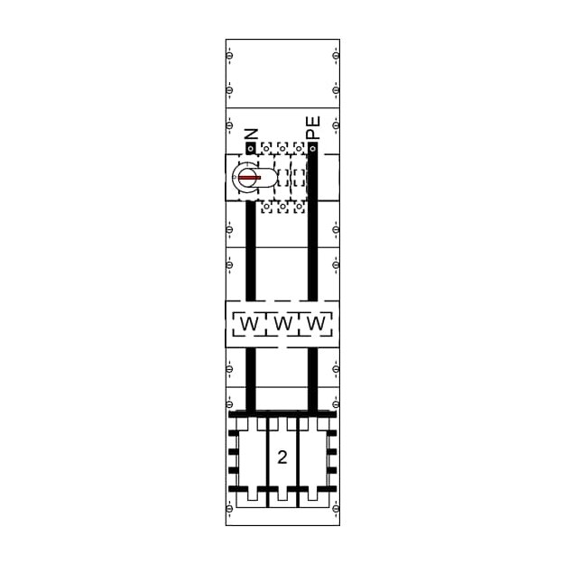 Striebel 2CPX034214R9999 KA4067 Wandlerfeld BH3 vorverdrahtet Netzsystem TN-S 5-polig, 250 A