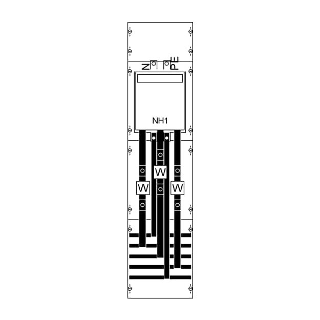 Striebel 2CPX034215R9999 KA4069 Wandlerfeld BH3 vorverdrahtet Netzsystem TN-S 5-polig, 250 A