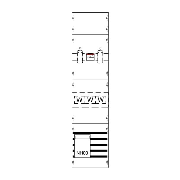Striebel 2CPX035707R9999 KA4082 Wandlerfeld BH3 vorverdrahtet Netzsystem TN-S 5-polig, 125 A
