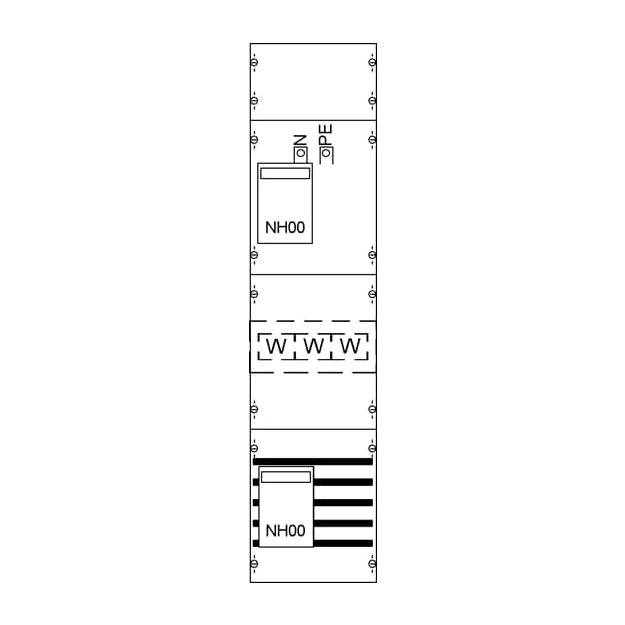 Striebel 2CPX035709R9999 KA4084 Wandlerfeld BH3 vorverdrahtet Netzsystem TN-S 5-polig, 125 A