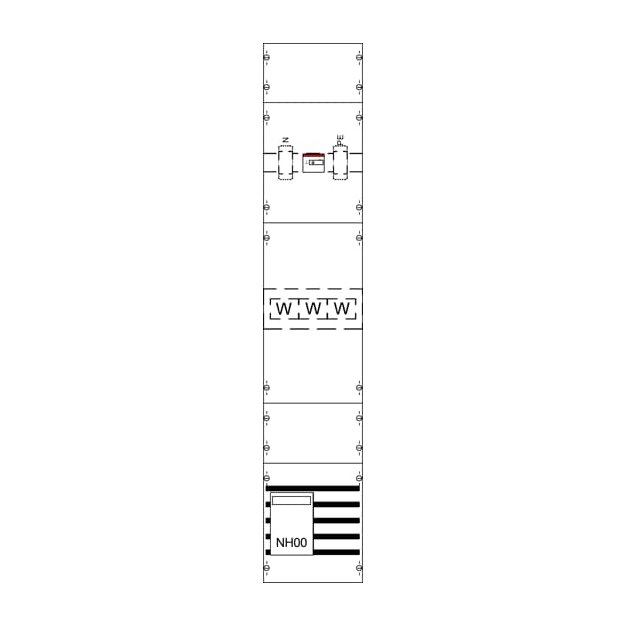 Striebel 2CPX035714R9999 KA4092 Wandlerfeld BH5 vorverdrahtet Netzsystem TN-S 5-polig, 125 A