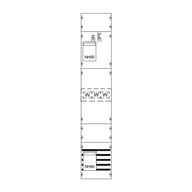 Striebel 2CPX035716R9999 KA4094 Wandlerfeld BH5 vorverdrahtet Netzsystem TN-S 5-polig, 125 A