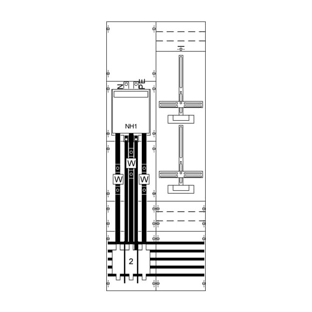 Striebel 2CPX035048R9999 KA4200 Mess- und Wandlerfeld H5/B2 vorverdrahtet mit Zählerkreuz