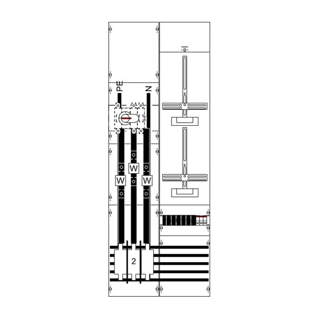 Striebel 2CPX035696R9999 KA4202 Mess- und Wandlerfeld H5/B2 vorverdrahtet mit Zählerkreuz