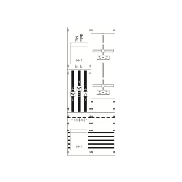 Striebel 2CPX033813R9999 KA4203 Mess- und Wandlerfeld H5/B2 vorverdrahtet mit Zählerkreuz