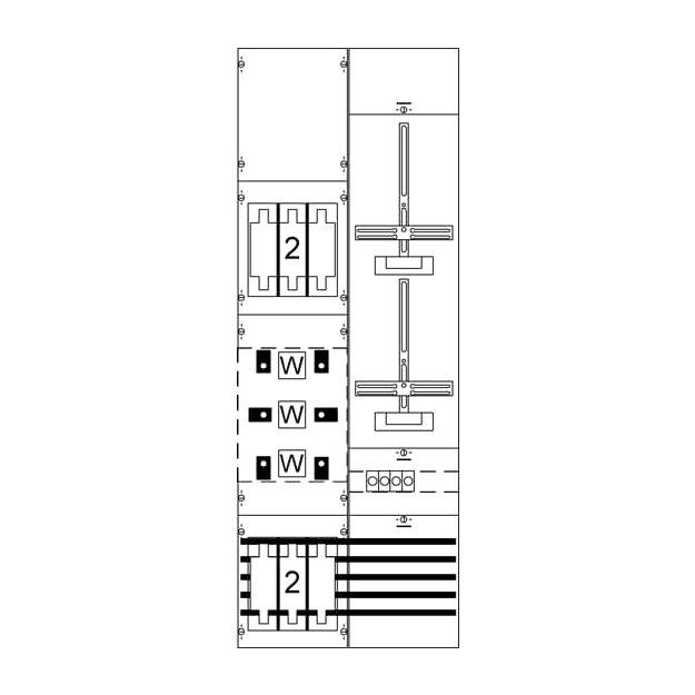 Striebel 2CPX035698R9999 KA4205 Mess- und Wandlerfeld H5/B2 vorverdrahtet mit Zählerkreuz