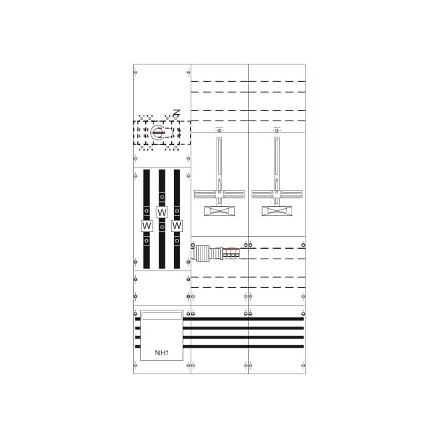 Striebel 2CPX033046R9999 KA4217 Mess- und Wandlerfeld H5/B3 vorverdrahtet mit Zählerkreuz 250 A