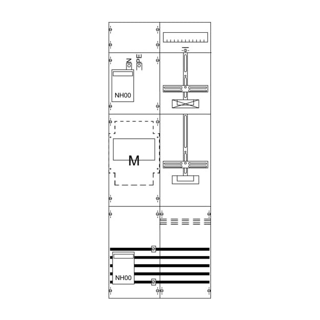 Striebel 2CPX033033R9999 KA4226 Mess- und Wandlerfeld H5/B2 vorverdrahtet mit Zählerkreuz