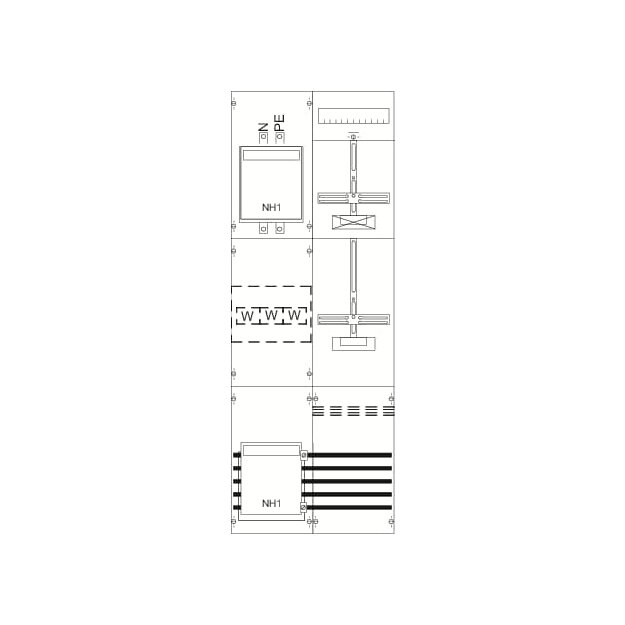 Striebel 2CPX033034R9999 KA4227 Mess- und Wandlerfeld H5/B2 vorverdrahtet mit Zählerkreuz