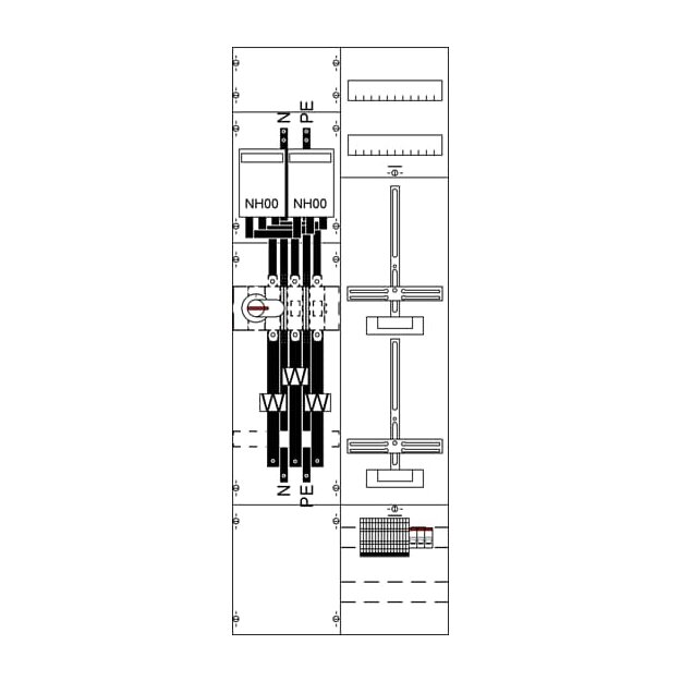 Striebel 2CPX035026R9999 KA4268 Mess- und Wandlerfeld BH5 vorverdrahtet mit Zählerkreuz
