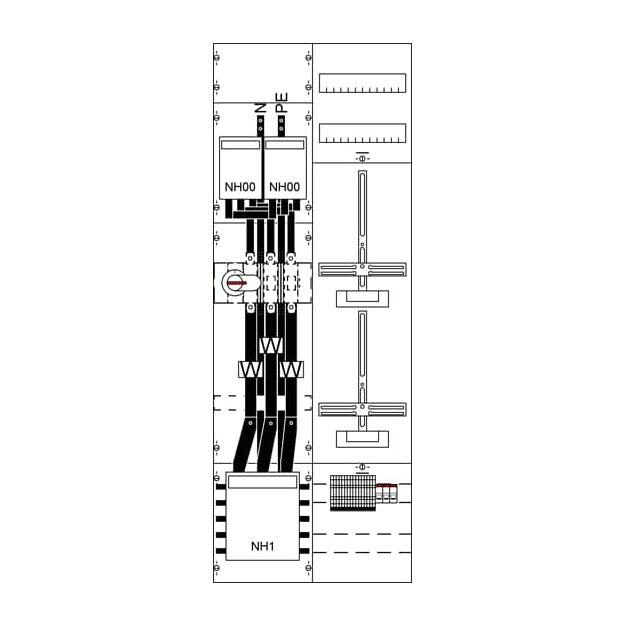 Striebel 2CPX035027R9999 KA4269 Mess- und Wandlerfeld BH5 vorverdrahtet mit Zählerkreuz