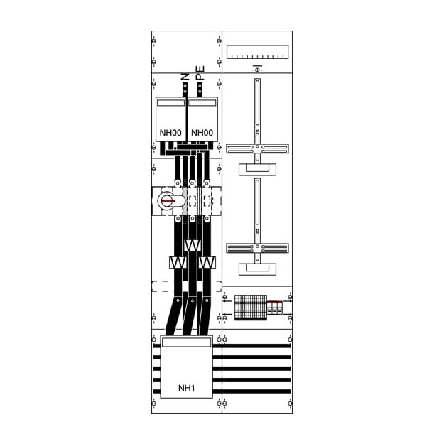 Striebel 2CPX035028R9999 KA4270 Mess- und Wandlerfeld BH5 vorverdrahtet mit Zählerkreuz