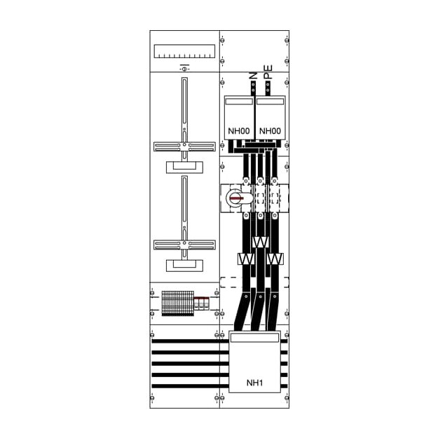 Striebel 2CPX035029R9999 KA4270ML Mess- und Wandlerfeld BH5 vorverdrahtet mit Zählerkreuz