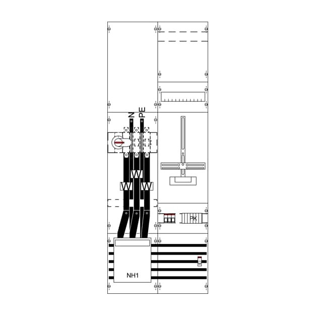 Striebel 2CPX034182R9999 KA4275 Mess- und Wandlerfeld BH5 vorverdrahtet mit Zählerkreuz