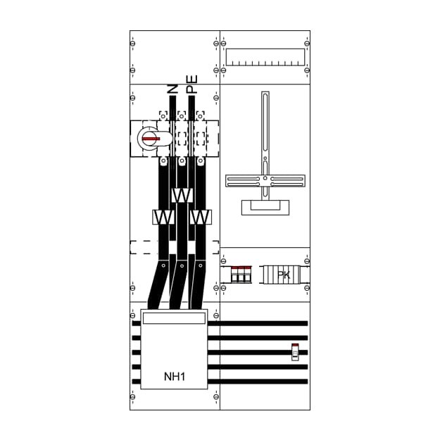 Striebel 2CPX034183R9999 KA4276 Mess- und Wandlerfeld BH3 vorverdrahtet mit Zählerkreuz