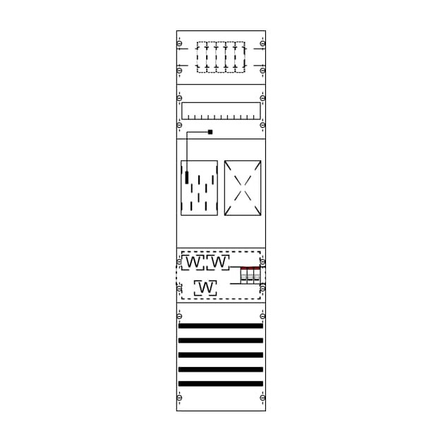 Striebel 2CPX035011R9999 KA4600 Mess- und Wandlerfeld eHZ BH3-1FB vorverdrahtet mit BKE-I