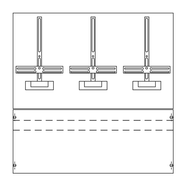 Striebel 2CPX038160R9999 KF140SB Zählerwechselplatte mit Zählerkreuz