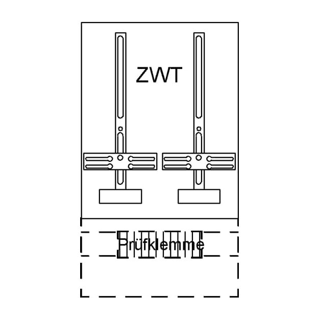 Striebel 2CPX038484R9999 KF421 Zählerwechselplatte mit Zählerkreuz TSG-Plätze 1