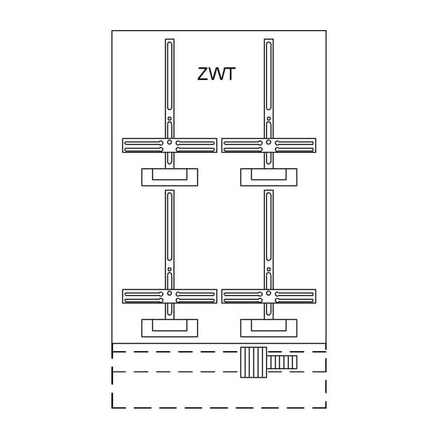 Striebel 2CPX038486R9999 KF424 Zählerwechselplatte mit Zählerkreuz TSG-Plätze 1