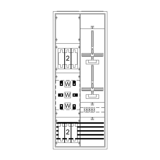 Striebel 2CPX032781R9999 KS4205 Mess- und Wandlerschrank, Aufputz mit Zählerkreuz Schutzart IP31