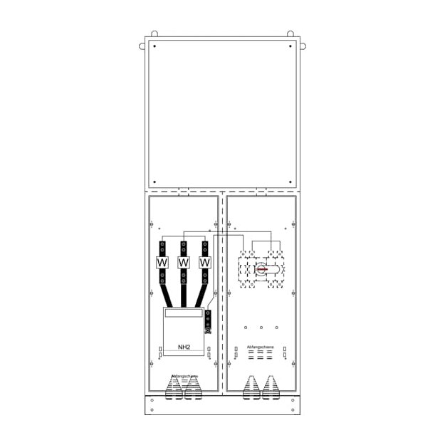 Striebel 2CPX032962R9999 KS4267 Mess- und Wandlerschrank TwinLine, Aufputz RAL 7035
