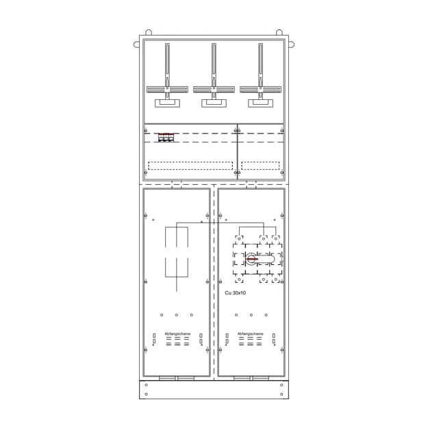 Striebel 2CPX032961R9999 KS4278 Mess- und Wandlerschrank TwinLine, Aufputz RAL 7035