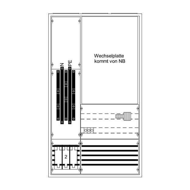 Striebel 2CPX032619R9999 KS472 Mess- und Wandlerschrank Aufputz RAL 9016