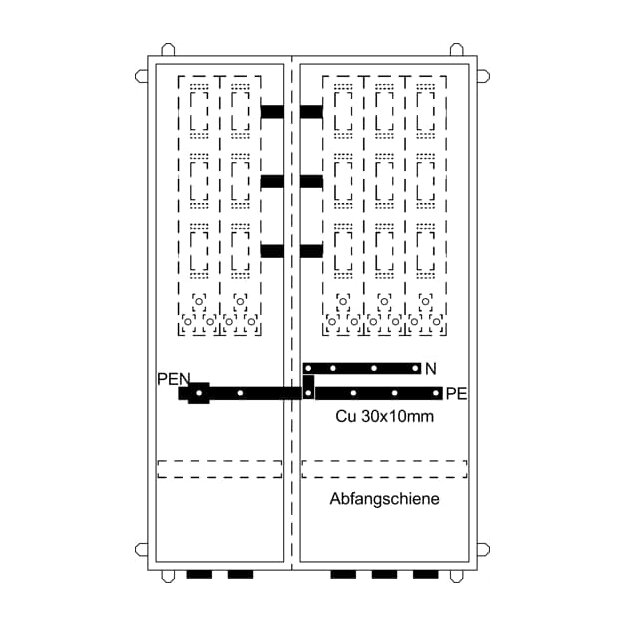 Striebel 2CPX032630R9999 KS876 Hausanschlussschrank TwinLine, Aufputz RAL 7035