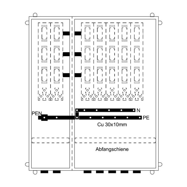 Striebel 2CPX032631R9999 KS877 Hausanschlussschrank TwinLine, Aufputz RAL 7035