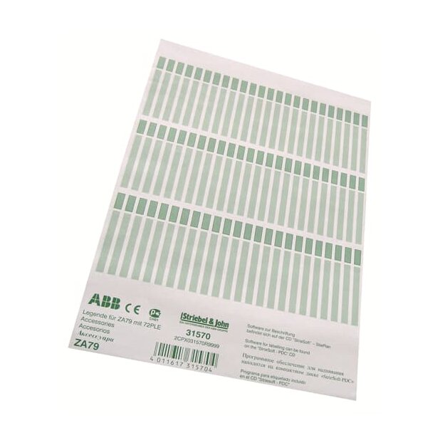 Striebel 2CPX031570R9999 ZA79 Legende für ZA78 mit 72 PLE Zubehör