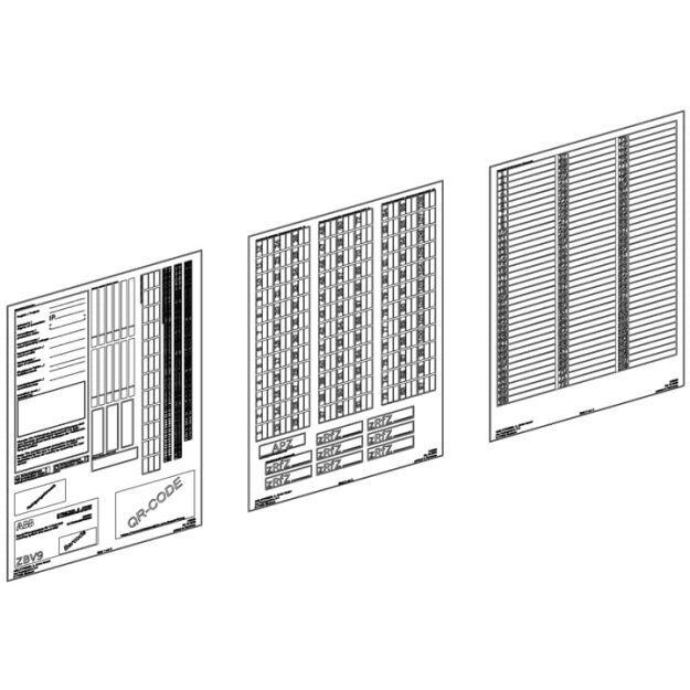 Striebel 2CPX054207R9999 ZBV9 Beschriftungssystem Zählerfeld, Erweiterung, 1FB