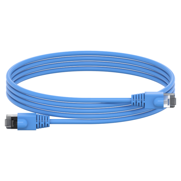 Striebel 2CPX054393R9999 ZLPBL200 Patchleitung RJ45 mit Stecker, blau, Länge: 2000mm 6kV