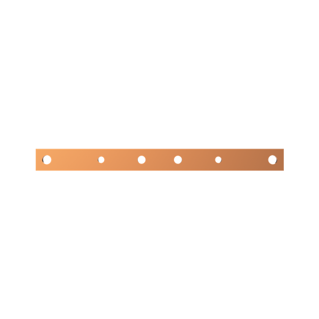 Striebel 2CPX041966R9999 ZX1104 Cu-Schiene 30x10mm, L:350mm Kupferschiene, lose Lieferung