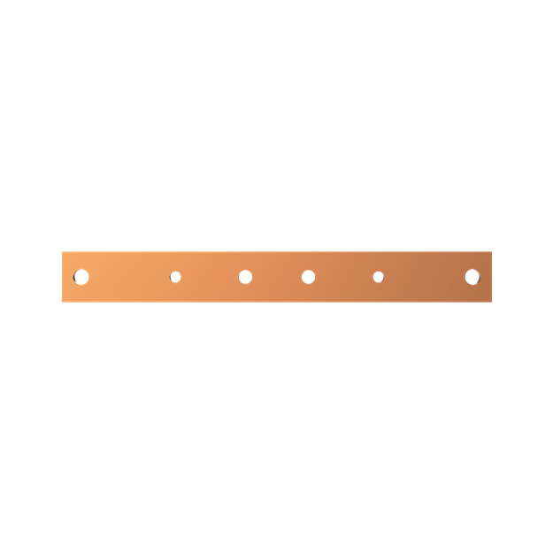 Striebel 2CPX041972R9999 ZX1110 Cu-Schiene 40x10mm, L:350mm Kupferschiene, lose Lieferung