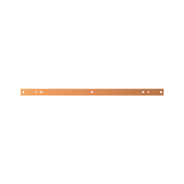 Striebel 2CPX041974R9999 ZX1112 Cu-Schiene 40x10mm, L:850mm Kupferschiene, lose Lieferung