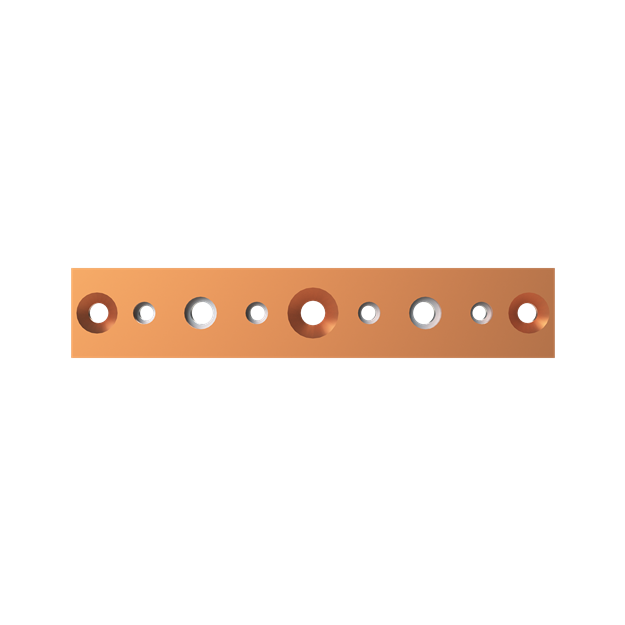 Striebel 2CPX042273R9999 ZX1226 Cu-Schienen 40x10mm, L: 215mm Kupferschiene, lose Lieferung