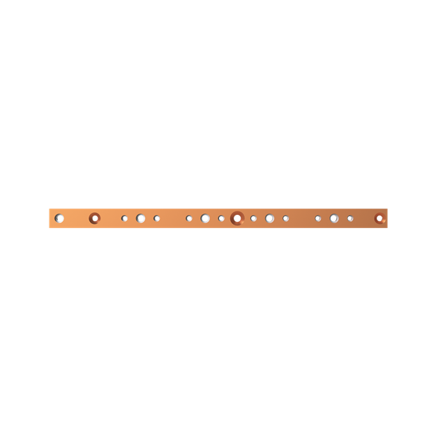 Striebel 2CPX042969R9999 ZX2521 Cu-Schiene 30x10mm, L:524mm Kupferschiene, lose Lieferung