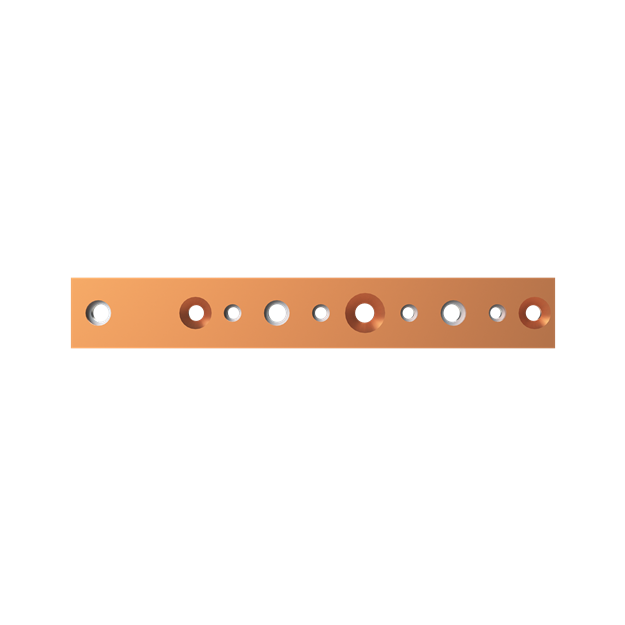 Striebel 2CPX042973R9999 ZX2525 Cu-Schiene 40x10mm, L:274mm Kupferschiene, lose Lieferung