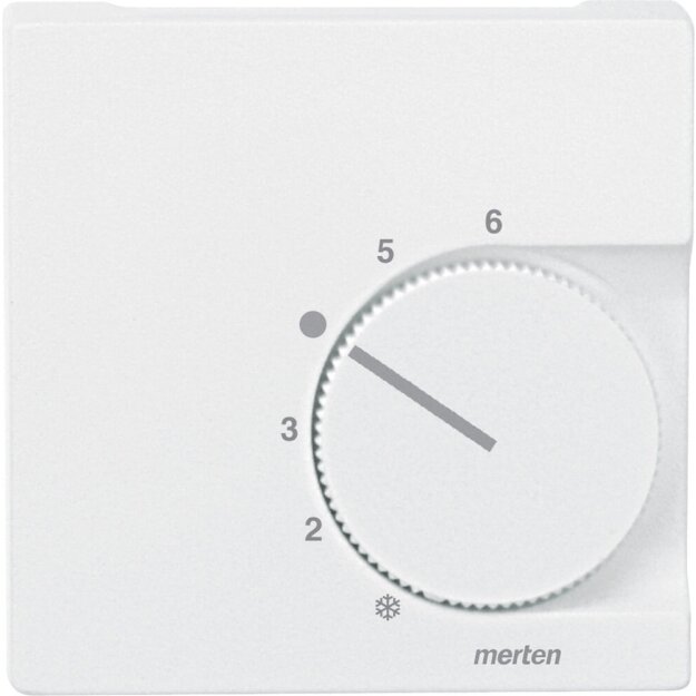 Merten 536219 Zentralplatte für Raumtemperaturregler-Einsatz mit Wechselkontakt Polarweiß System M