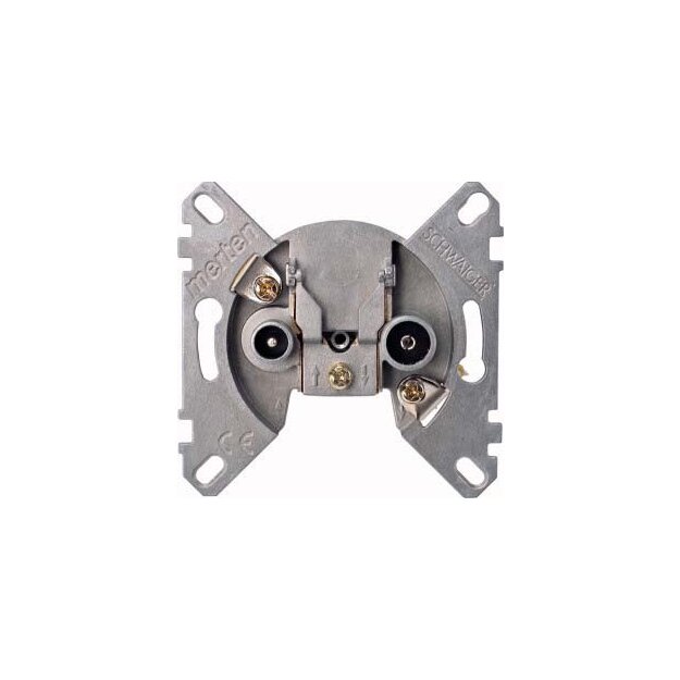 Merten 466098 BK-/Sat-Antennendurchgangsdose 2-fach