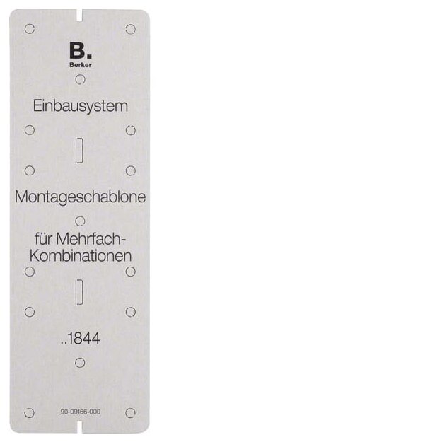 Berker 91844 Montageschablone 3-fach Karton Integro Modul-Einsätze Grau Karton