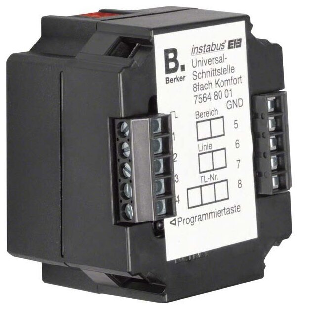 Berker 75648001 Universalschnittstelle 8fach Komfort Unterputz KNX Schwarz