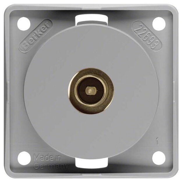 Berker 945112516 Antennen Verbinderdose TV Integro Einsätze Grau matt