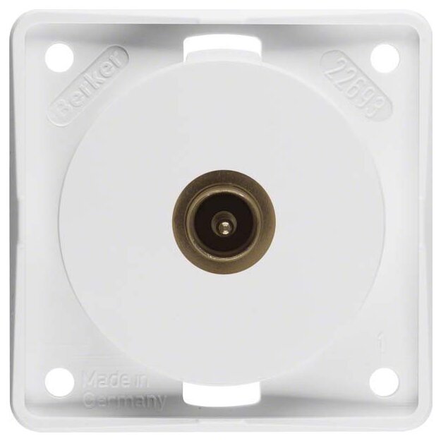 Berker 945112512 Antennen-Verbinderdose TV Integro Modul-Einsätze Polarweiß matt