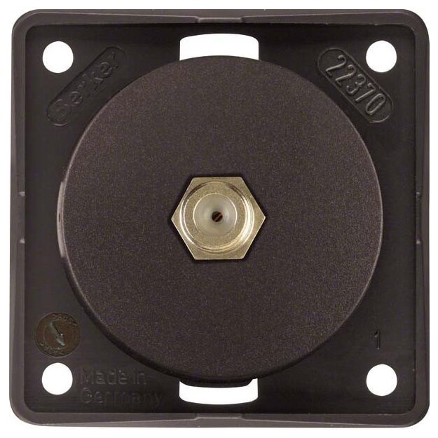 Berker 945192501 Antennen-Verbinderdose SAT Integro Modul-Einsätze Braun matt