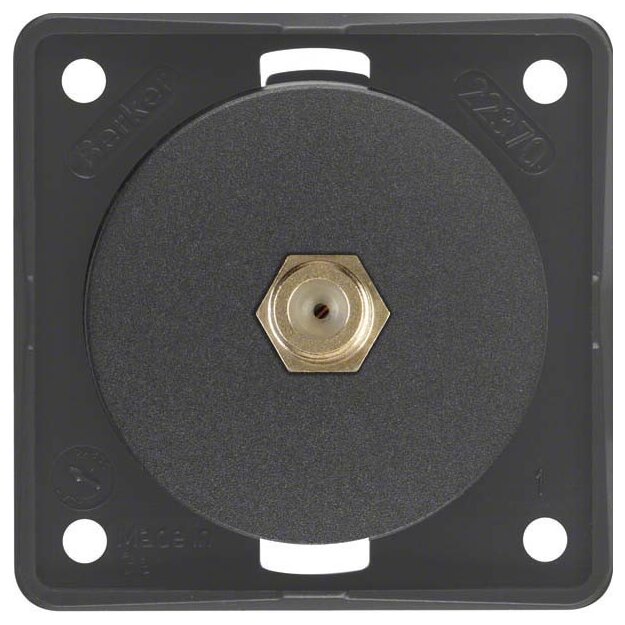 Berker 945192505 Antennen-Verbinderdose SAT Integro Modul-Einsätze Anthrazit matt