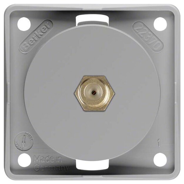 Berker 945192506 Antennen-Verbinderdose SAT Integro Modul-Einsätze Grau matt