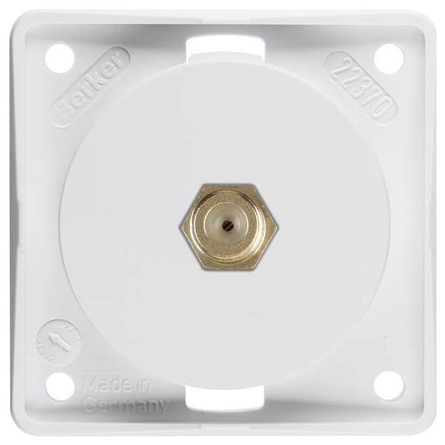Berker 945192502 Antennen-Verbinderdose SAT Integro Modul-Einsätze Polarweiß matt