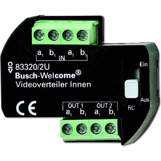 B-WARE Busch-Jaeger 83320/2 U Videoverteiler Innen UP zur Montage in einer Unterputzdose 2CKA008300A0042